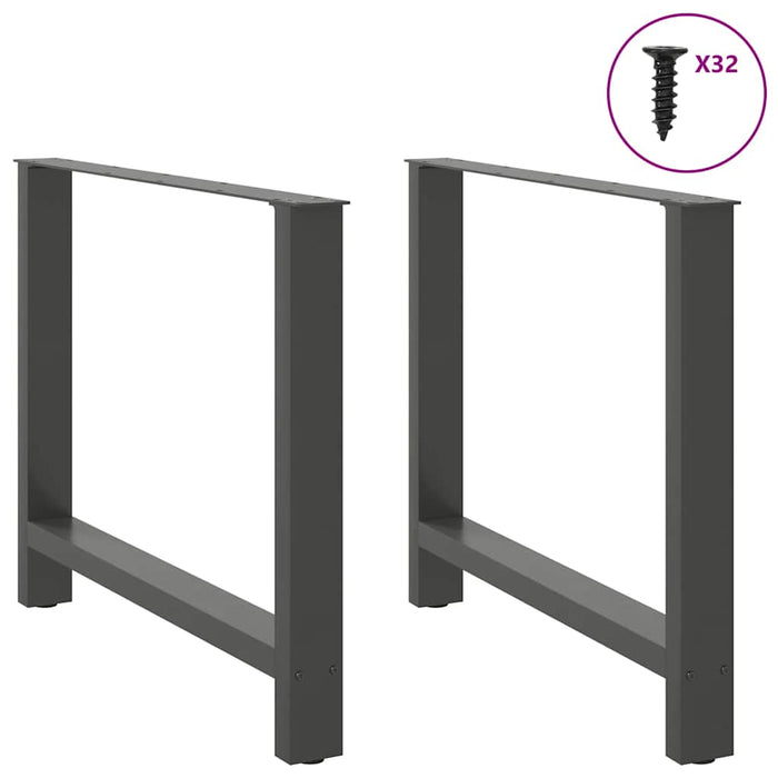 Coffee Table Legs Anthracite 2 pcs 100x(72-73) cm Steel