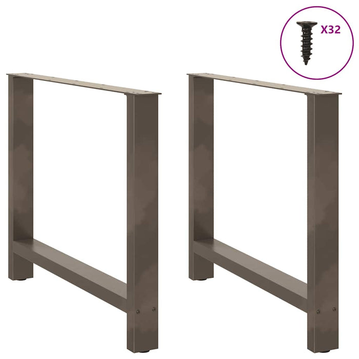 Coffee Table Legs Natural Steel 2 pcs 100x(72-73) cm Steel