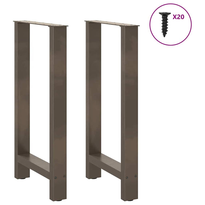 Coffee Table Legs Natural Steel 2 pcs 40x(90-91) cm Steel