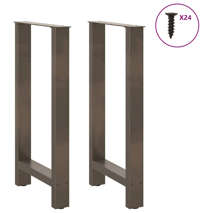 Coffee Table Legs Natural Steel 2 pcs 50x(90-91) cm Steel