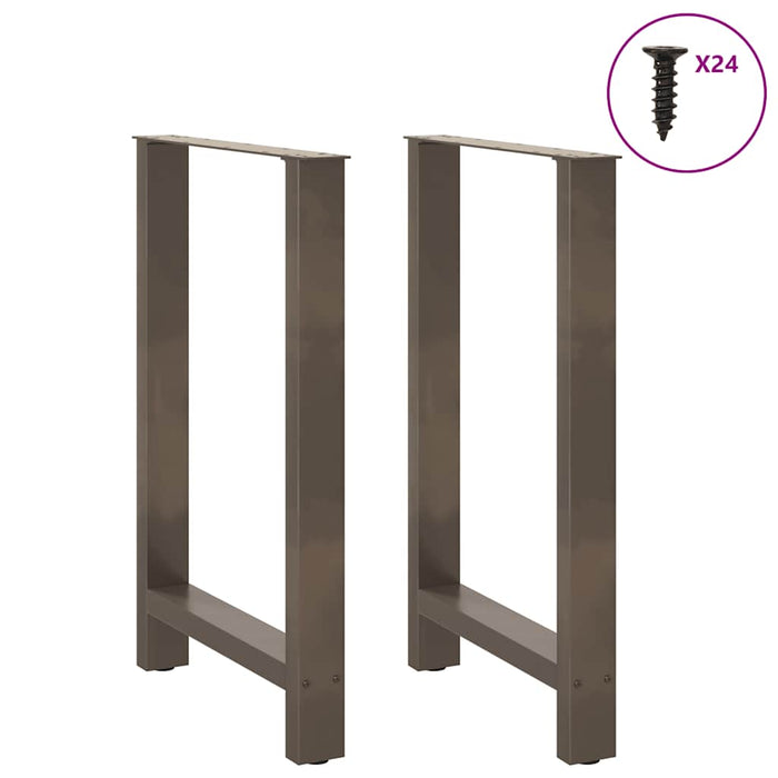 Coffee Table Legs Natural Steel 2 pcs 60x(90-91) cm Steel