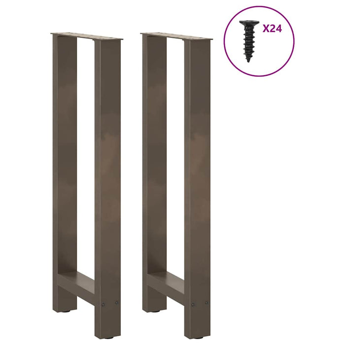 Coffee Table Legs Natural Steel 2 pcs 50x(100-101) cm Steel