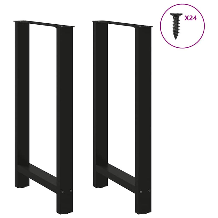 Coffee Table Legs Black 2 pcs 60x(100-101) cm Steel