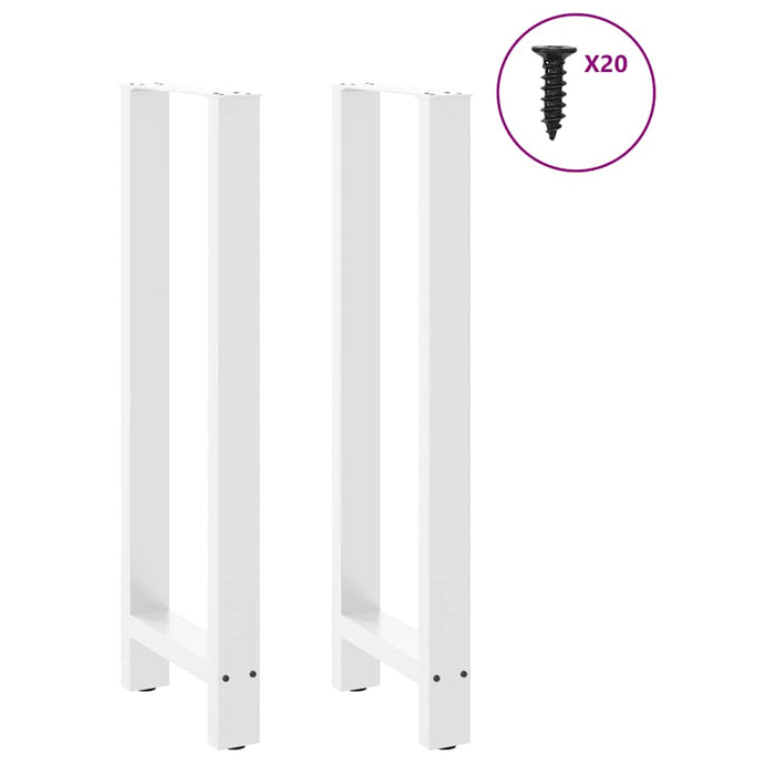 Coffee Table Legs White 2 pcs 40x(110-111) cm Steel