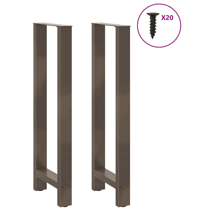 Coffee Table Legs Natural Steel 2 pcs 40x(110-111) cm Steel