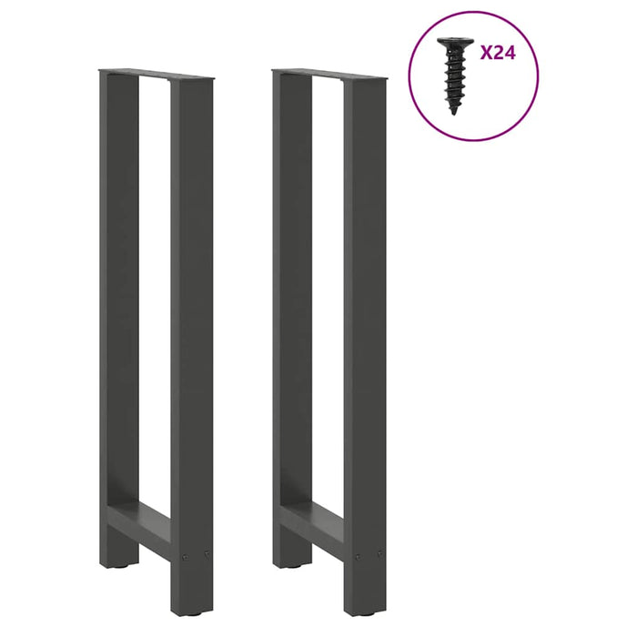 Coffee Table Legs Anthracite 2 pcs 50x(110-111) cm Steel