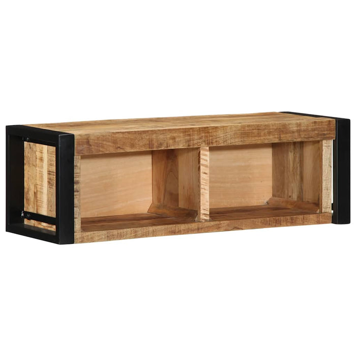 TV Cabinet 80x30x25 cm Solid Rough Wood Mango