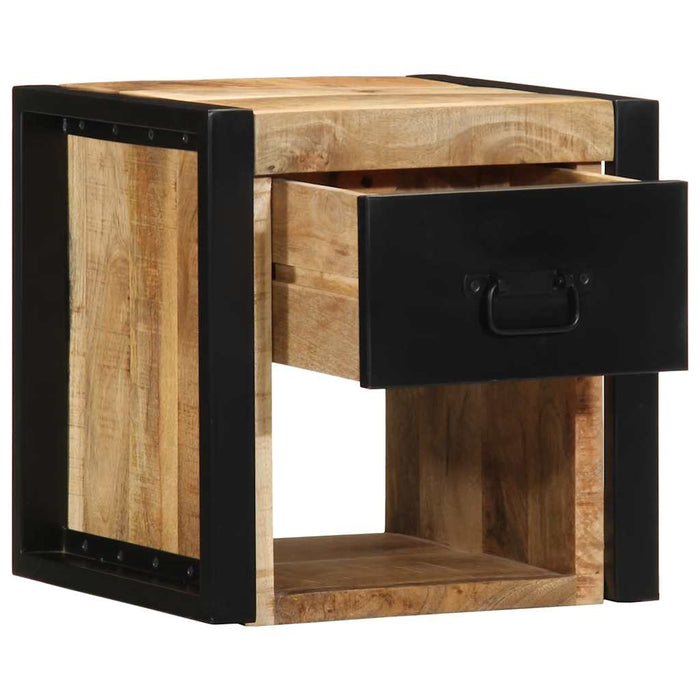 Bedside Cabinet 40x35x40 cm Solid Rough Wood Mango