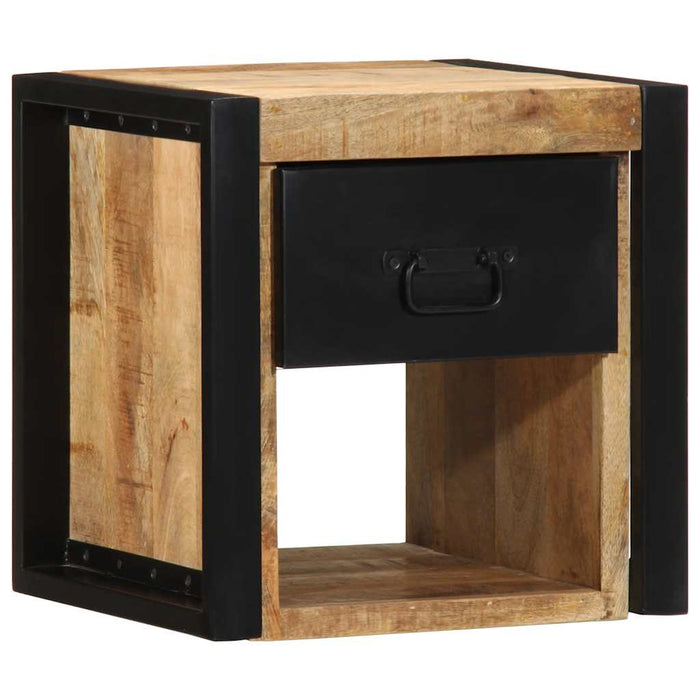 Bedside Cabinet 40x35x40 cm Solid Rough Wood Mango