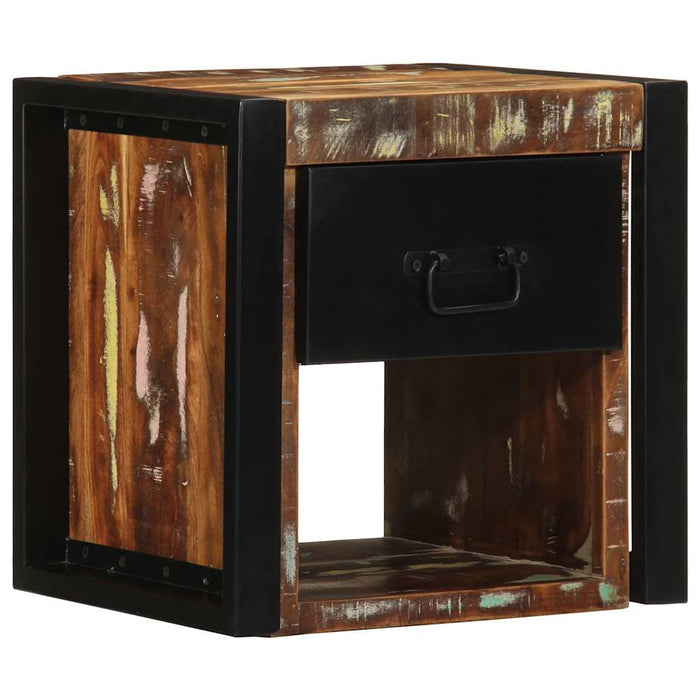 Bedside Cabinet Multicolour 40x35x40 cm Solid Wood Reclaimed