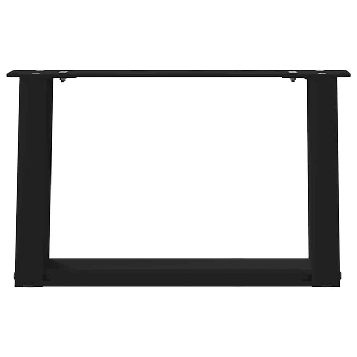 Coffee Table Legs U-Shaped 2 pcs Black 40x(30-31) cm Steel