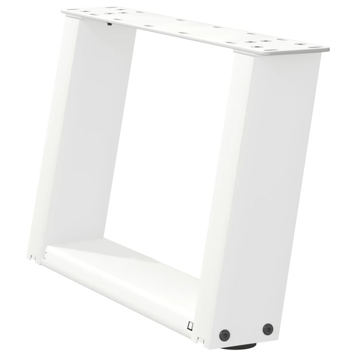 Coffee Table Legs U-Shaped 2 pcs White 50x(30-31) cm Steel