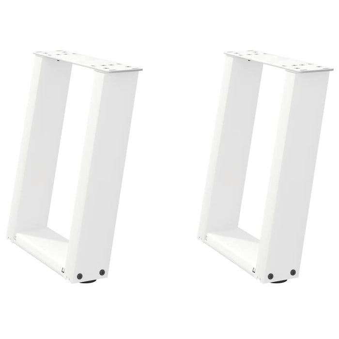 Coffee Table Legs U-Shaped 2 pcs White 28x(42-43) cm Steel