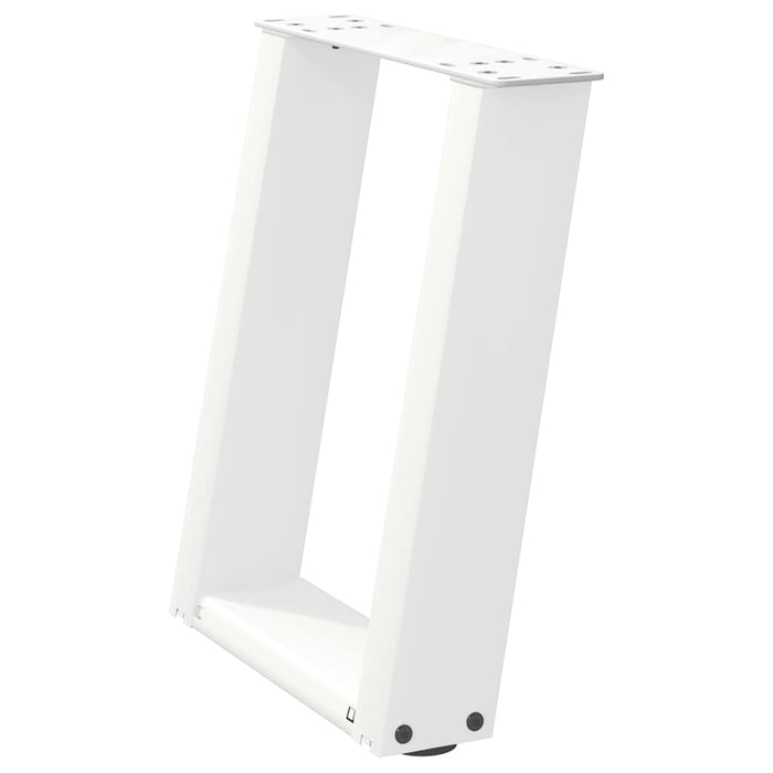 Coffee Table Legs U-Shaped 2 pcs White 28x(42-43) cm Steel