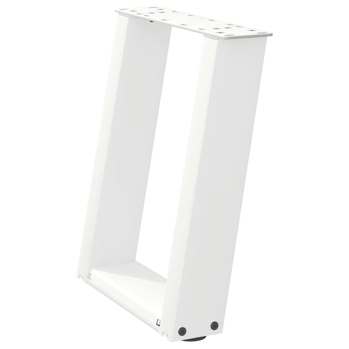 Coffee Table Legs U-Shaped 2 pcs White 38x(42-43) cm Steel