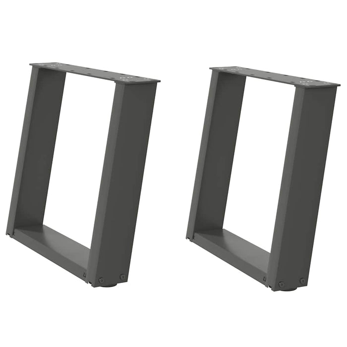 Coffee Table Legs U-Shaped 2 pcs Anthracite 50x(42-43) cm Steel