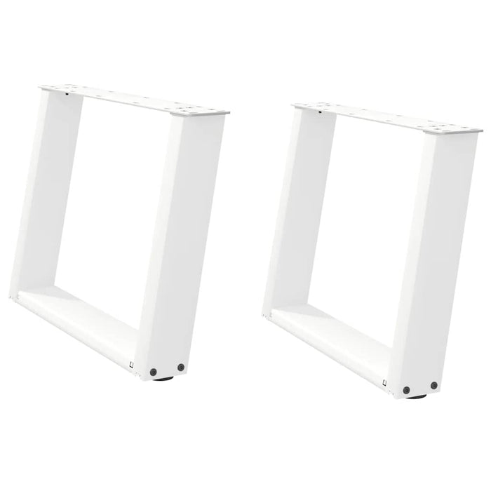 Coffee Table Legs U-Shaped 2 pcs White 70x(42-43) cm Steel