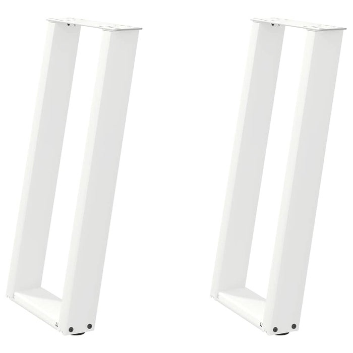 Console Table Legs U-Shaped 2 pcs White 28x(72-73) cm Steel