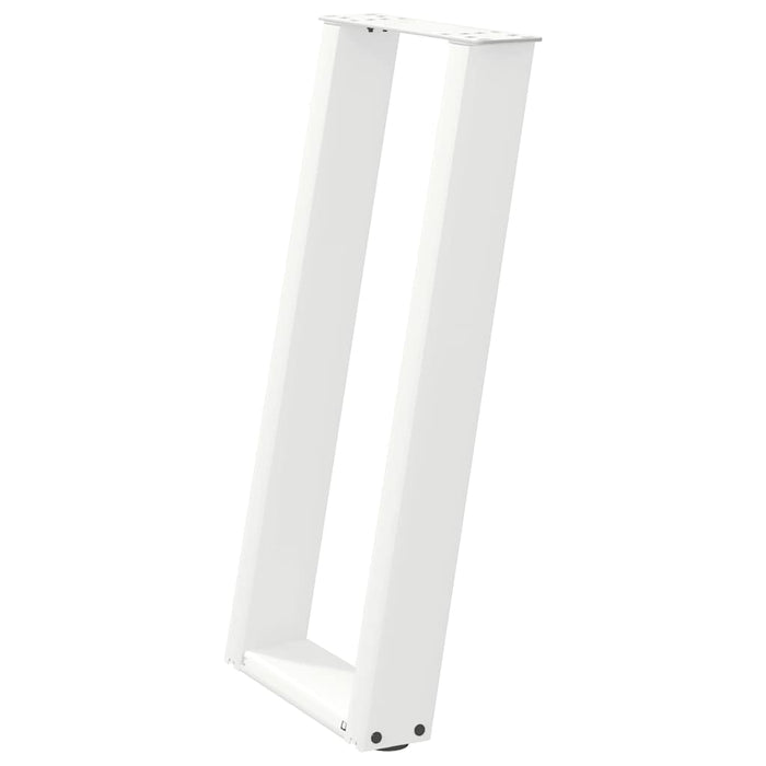 Console Table Legs U-Shaped 2 pcs White 28x(72-73) cm Steel