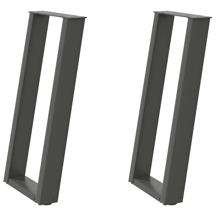 Console Table Legs U-Shaped 2 pcs Anthracite 28x(72-73) cm Steel