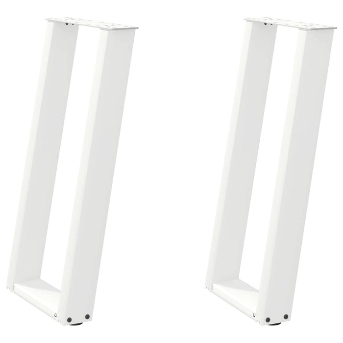 Console Table Legs U-Shaped 2 pcs White 38x(72-73) cm Steel