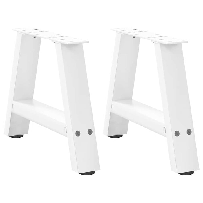 Coffee Table Legs A-Shaped 2 pcs White 30x(30-31) cm Steel