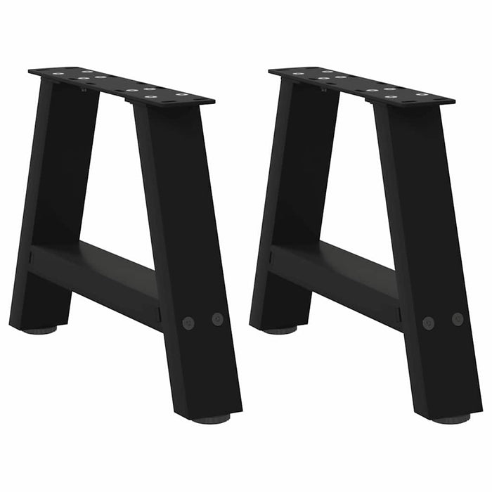 Coffee Table Legs A-Shaped 2 pcs Black 50x(30-31) cm Steel