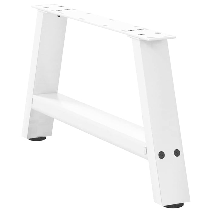 Coffee Table Legs A-Shaped 2 pcs White 60x(30-31) cm Steel