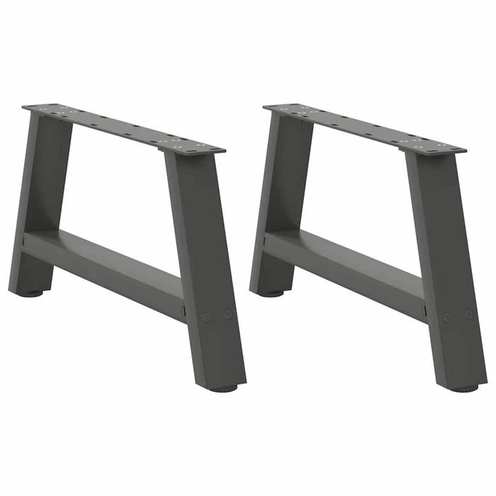 Coffee Table Legs A-Shaped 2 pcs Anthracite 60x(30-31) cm Steel