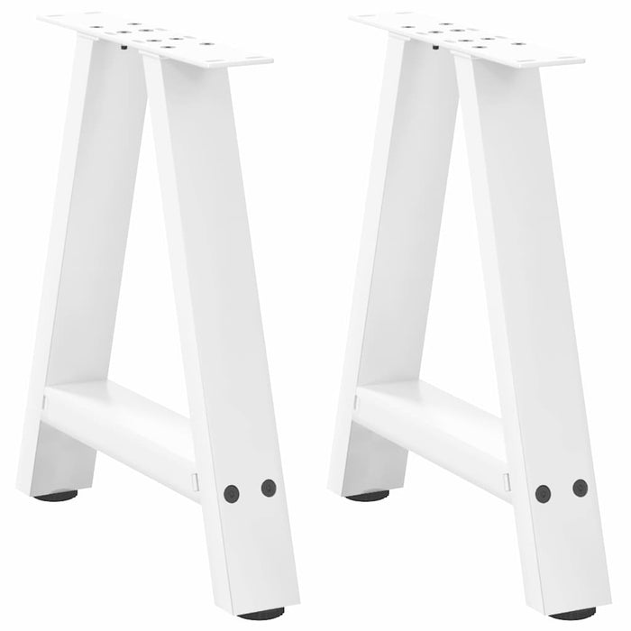 Coffee Table Legs A-Shaped 2 pcs White 38x(42-43) cm Steel