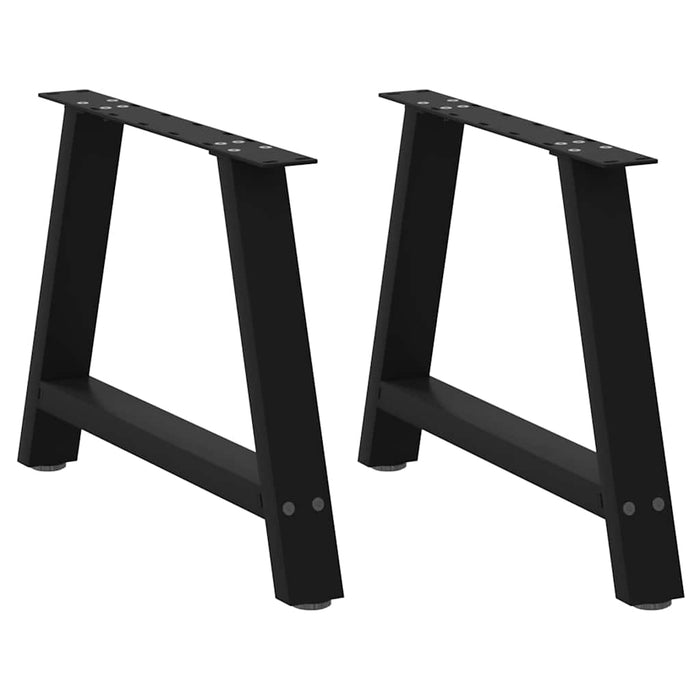 Coffee Table Legs A-Shaped 2 pcs Black 60x(42-43) cm Steel