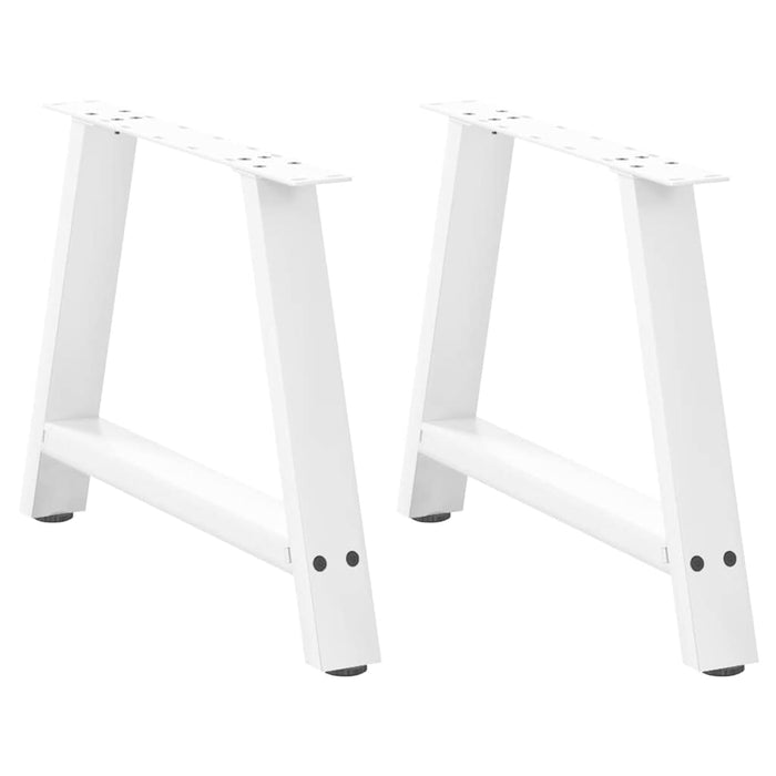 Coffee Table Legs A-Shaped 2 pcs White 60x(42-43) cm Steel