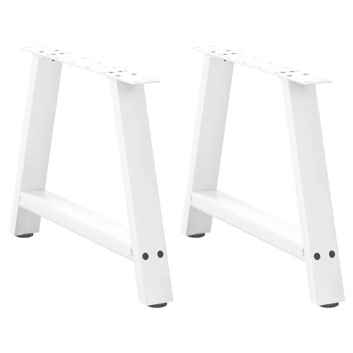 Coffee Table Legs A-Shaped 2 pcs White 70x(42-43) cm Steel