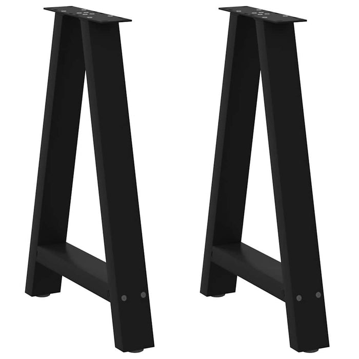 Coffee Table Legs A-Shaped 2 pcs Black 60x(72-73) cm Steel