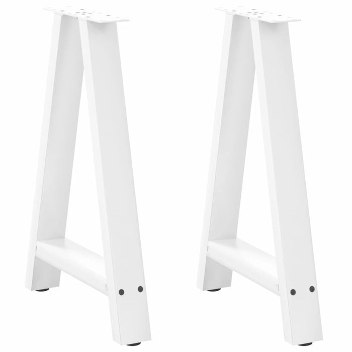 Coffee Table Legs A-Shaped 2 pcs White 60x(72-73) cm Steel