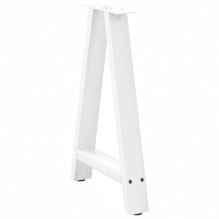 Coffee Table Legs A-Shaped 2 pcs White 60x(72-73) cm Steel