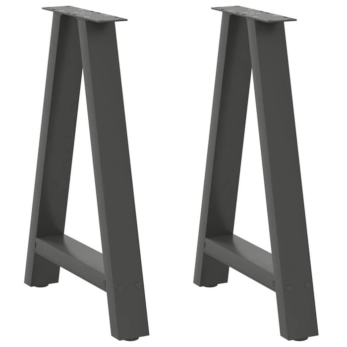 Coffee Table Legs A-Shaped 2 pcs Anthracite 60x(72-73) cm Steel