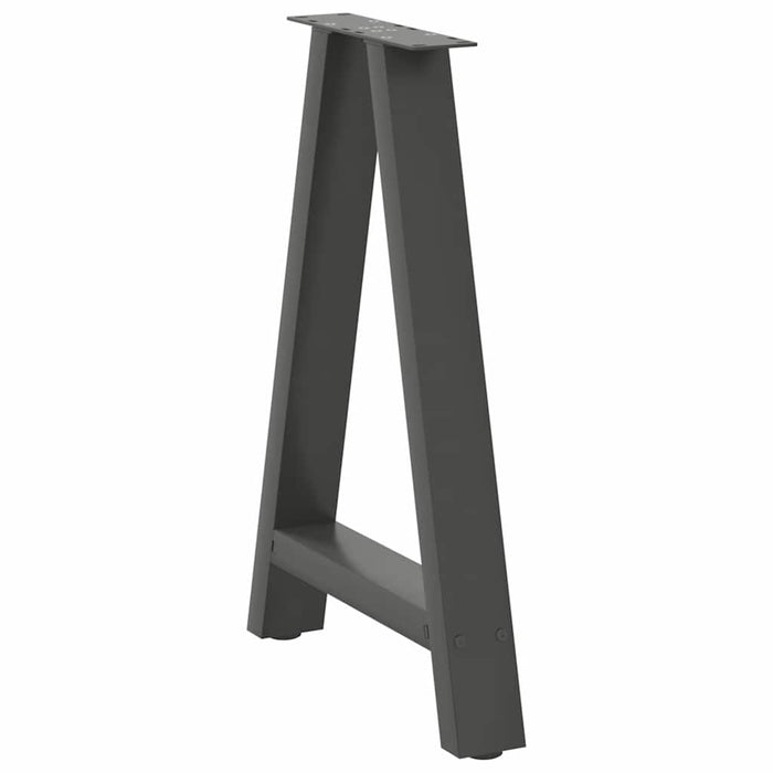 Coffee Table Legs A-Shaped 2 pcs Anthracite 60x(72-73) cm Steel