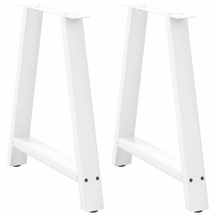 Coffee Table Legs A-Shaped 2 pcs White 70x(72-73) cm Steel