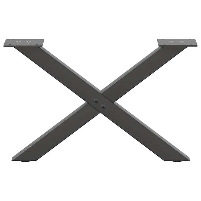 Coffee Table Legs X-Shaped 2 pcs Anthracite 50x(30-31) cm Steel