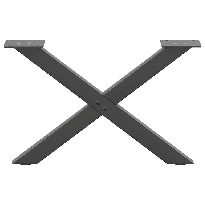 Coffee Table Legs X-Shaped 2 pcs Anthracite 60x(30-31) cm Steel