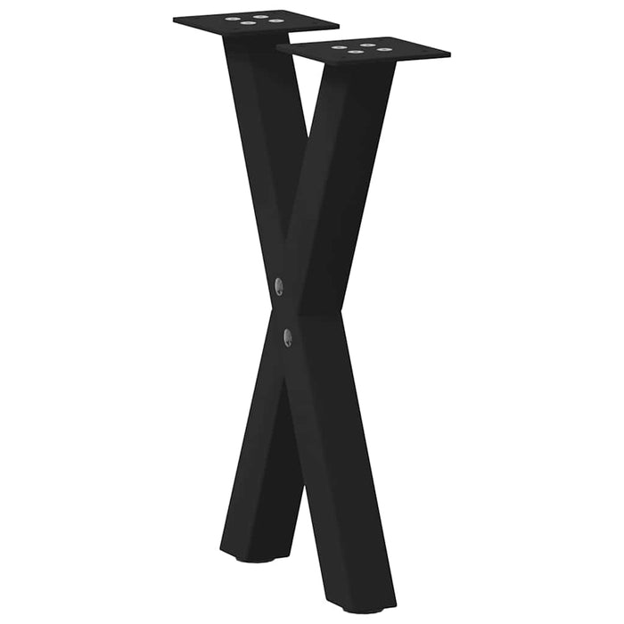 Coffee Table Legs X-Shaped 2 pcs Black 28x(42-43) cm Steel