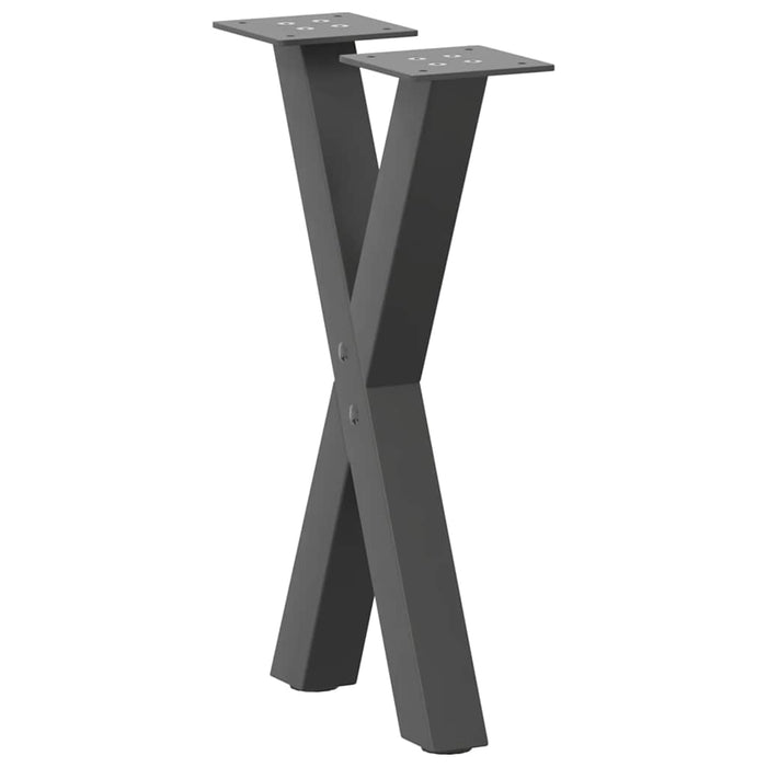 Coffee Table Legs X-Shaped 2 pcs Anthracite 28x(42-43) cm Steel