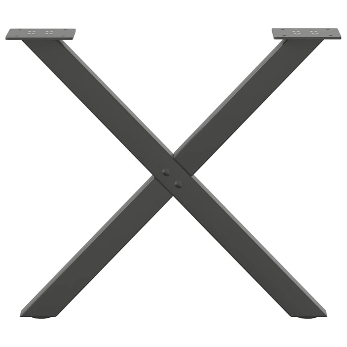 Coffee Table Legs X-Shaped 2 pcs Anthracite 50x(42-43) cm Steel