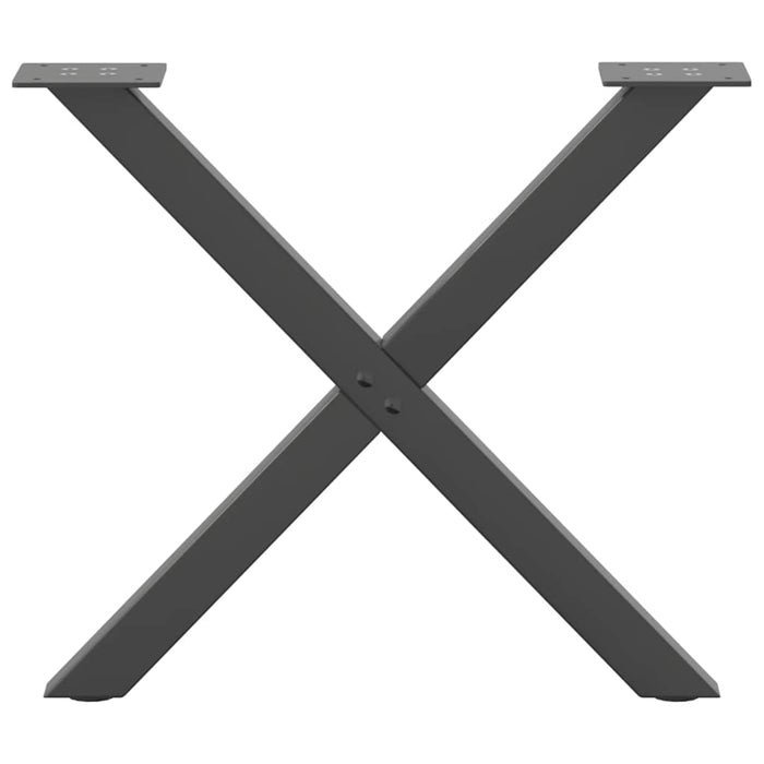 Coffee Table Legs X-Shaped 2 pcs Anthracite 60x(42-43) cm Steel