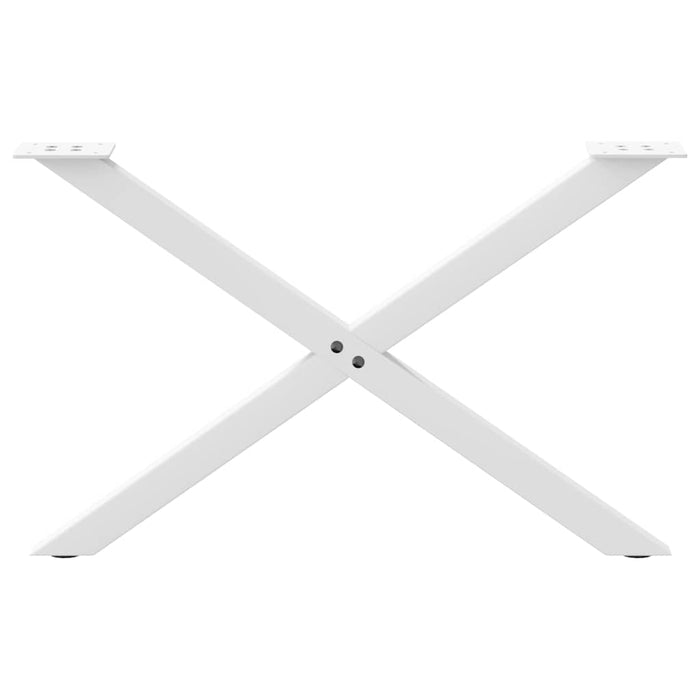 Coffee Table Legs X-Shaped 2 pcs White 70x(42-43) cm Steel