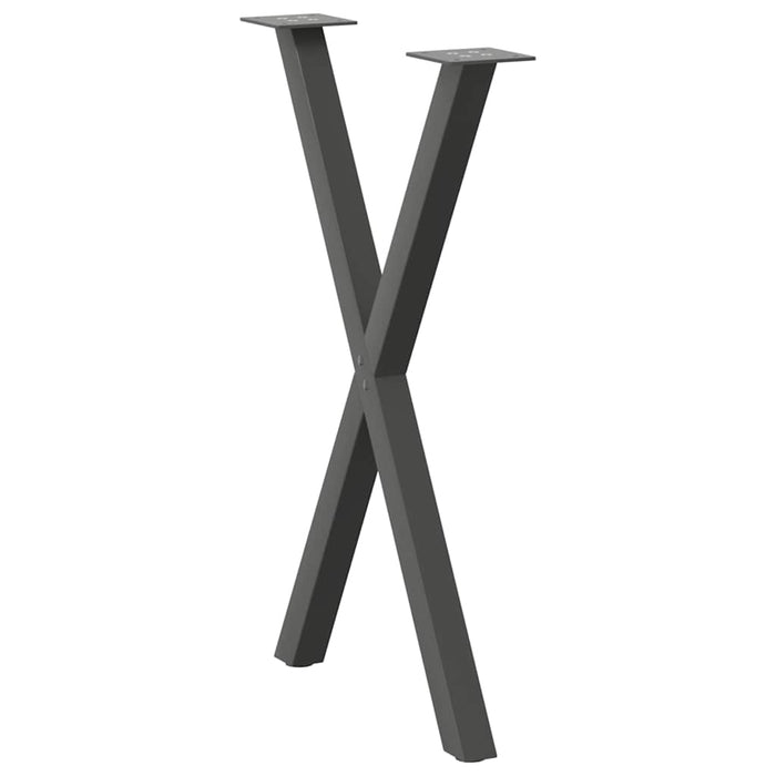 Dining Table Legs X-Shaped 2 pcs Anthracite 57x(72-73) cm Steel