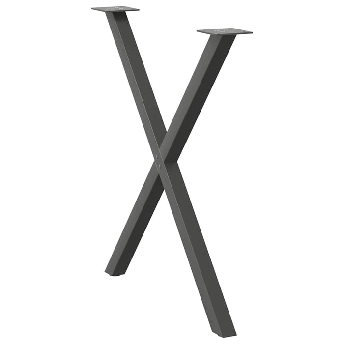 Dining Table Legs X-Shaped 2 pcs Anthracite 70x(72-73) cm Steel