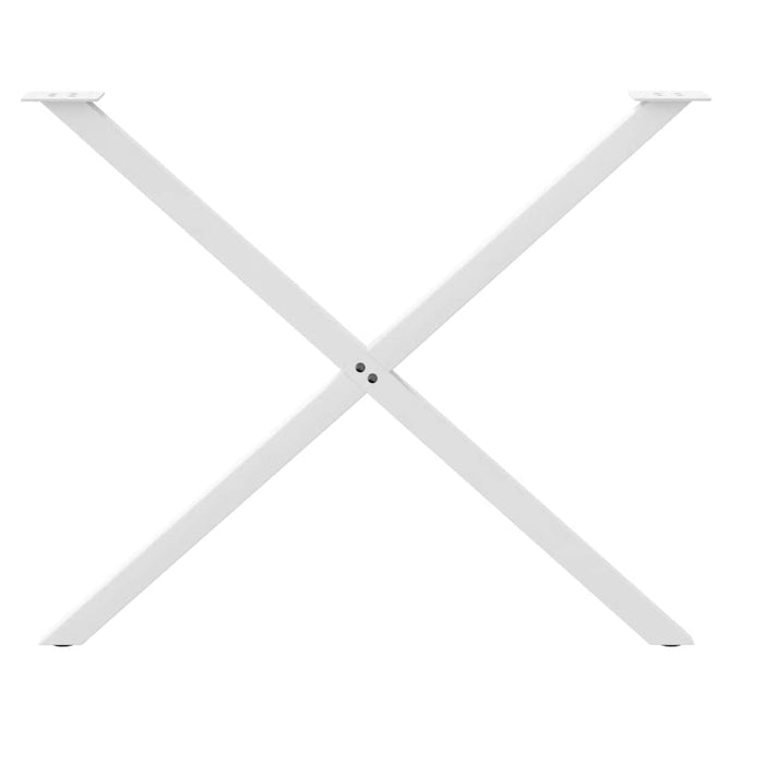 Dining Table Legs X-Shaped 2 pcs White 90x(72-73) cm Steel