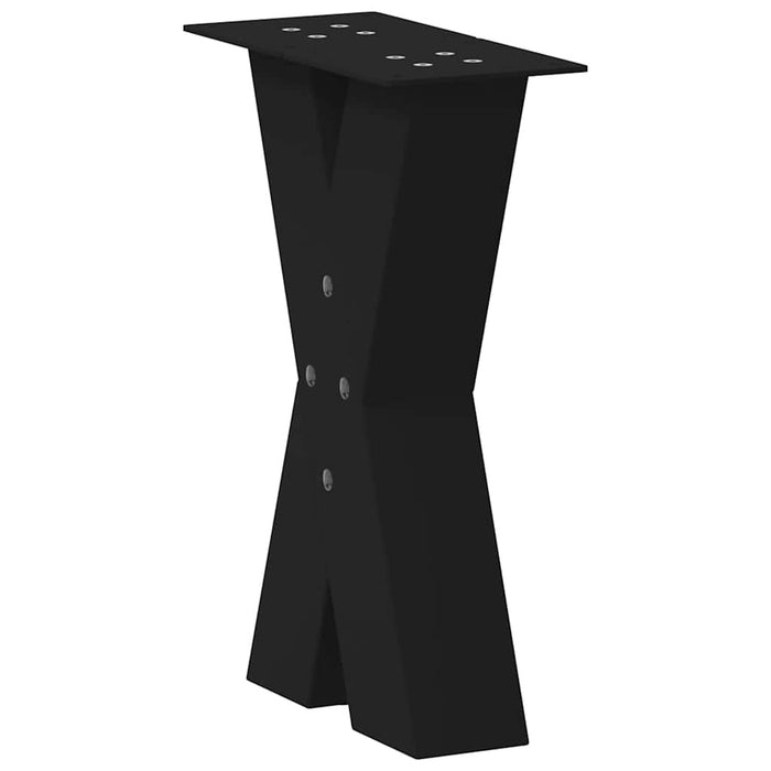 Coffee Table Legs X-Shaped 2 pcs Black 28x(42-43) cm Steel